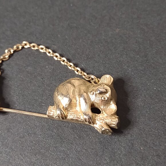 Gold Tone Koala Bear Stick Pin - Picture 2 of 10